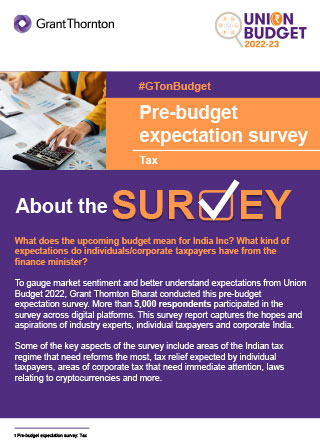 Pre-budget expectation survey | Tax