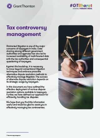 Tax controversy management