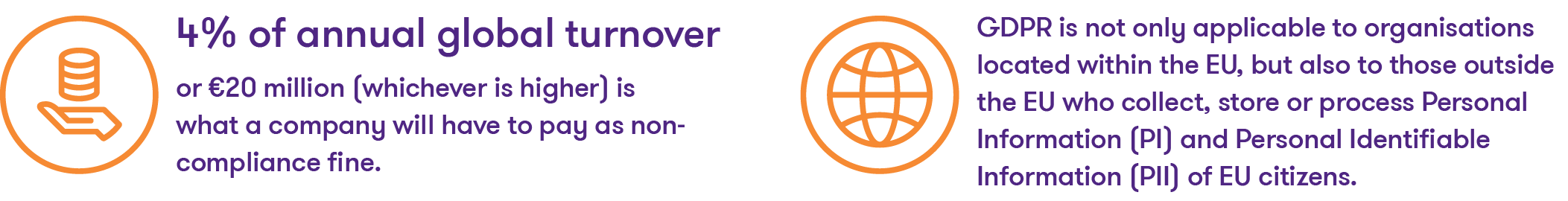 Global Data Protection Regulation application guidelines and showing  turnover structure